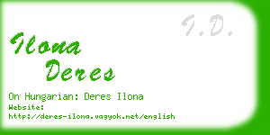 ilona deres business card